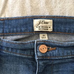 J Crew Slim Broken In Boyfriend Jeans size 30